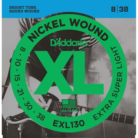 Струны для электрогитары 8-38 D'ADDARIO EXL130