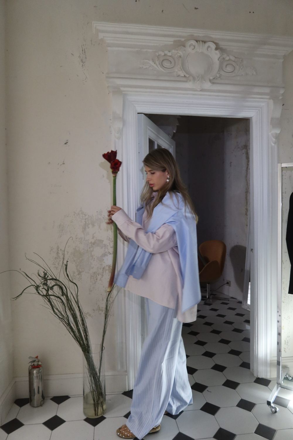 Рубаха Oversize Stripe Red