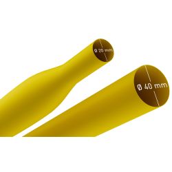 Термоусадочная трубка ЭРА NO-224-505 ТТУ нг-LS 40/20 жёлтая в отрезках по 1 м. (упаковка 10 штук)
