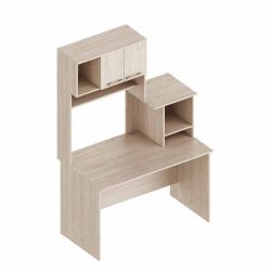 Хотите создать уютный и функциональный уголок для работы или обучения? Предлагаем вам компьютерный стол СК-5 от производителя ФМ "ВЕЛЕС". Этот стильный и прочный стол из ЛДСП с надстройкой поможет организовать рабочее пространство так, как вам удобно. Успейте приобрести по выгодной цене!  Каркас стола выполнен из ЛДСП 16 мм. Торцы облицованы ПВХ кромкой 1.0 мм.