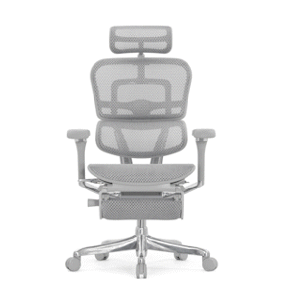 Кресло FALTO Ergohuman Elite 2 с подножкой ( серый каркас /сетка светлаяT-168-B2 Natural)