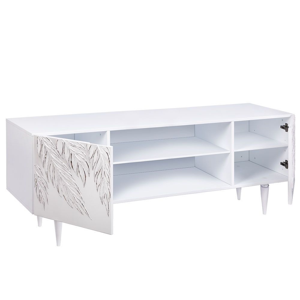 Тумба под ТВ Тропик 155см Классик Айс Сильвер