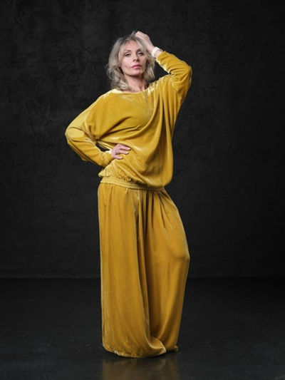 Палаццо /бархат /50% шелк /50% хб