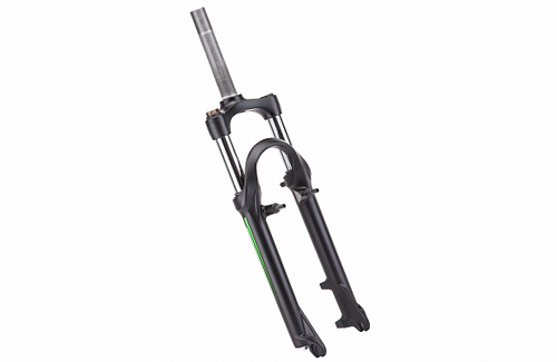 Вилка 26" 1-1/8" KL-T170MS-80 аморт. резьб. V-обр./диск.торм., алюм. черно-зеленая, шток 166мм