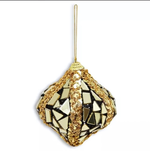 Подвеска "Зеркальный узор", черный-золото