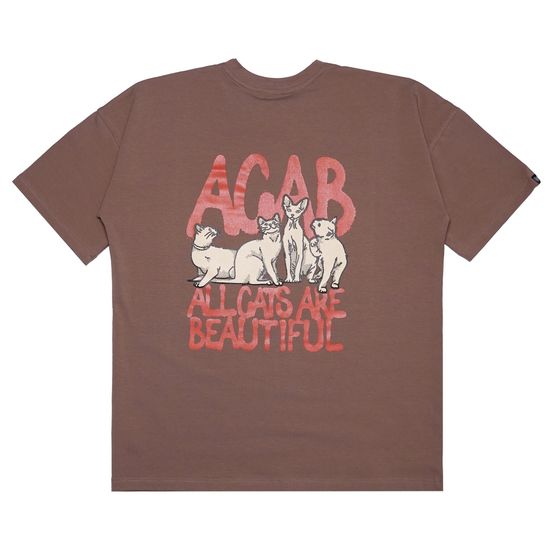 Футболка HOOK «ACAB» оверсайз какао