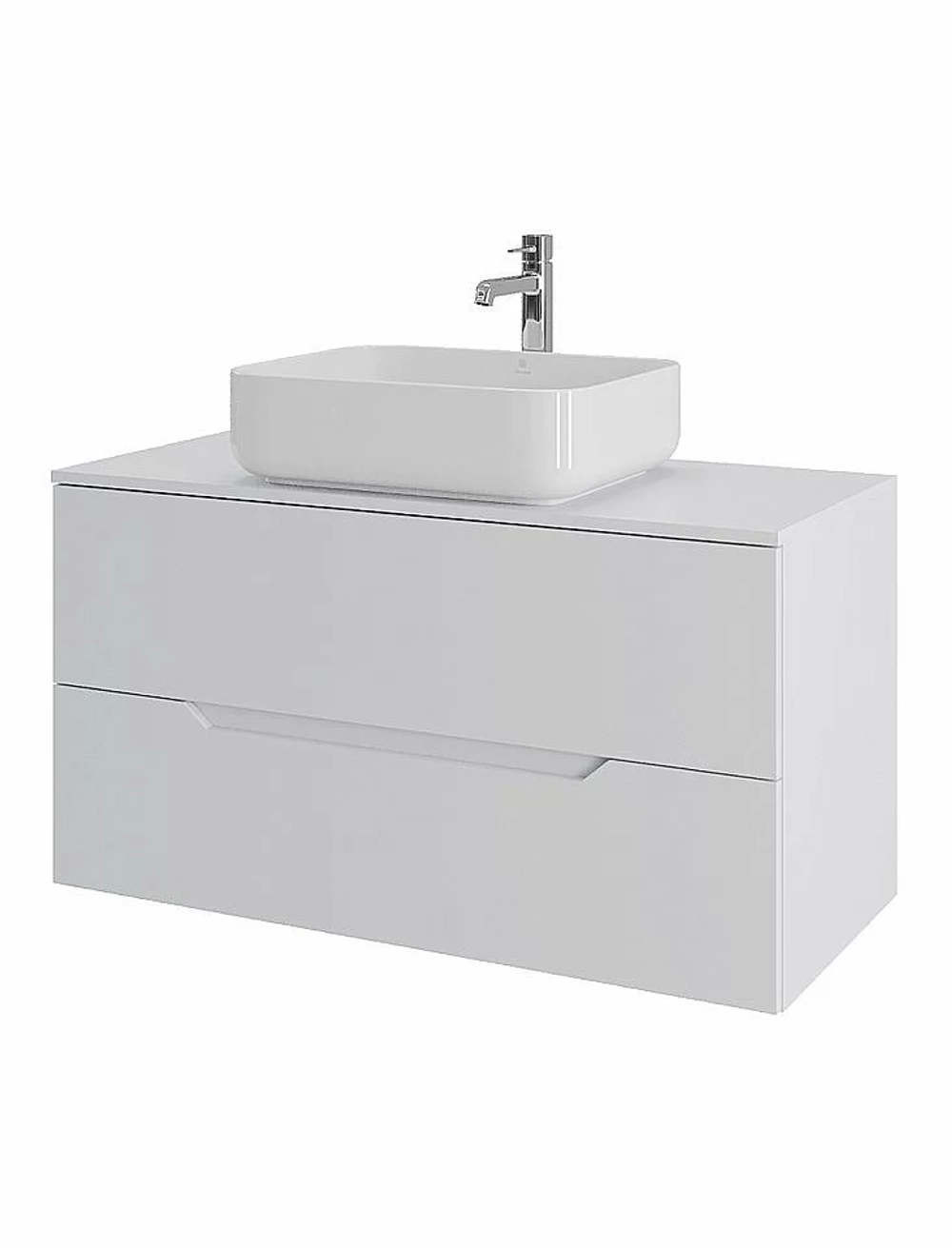 Тумба с раковиной Orange Line 100 Li-100TuwMDF+B05-500W белый