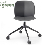 Стул офисный пластиковый Scab Design Mentha Go Green, черный, антрацит