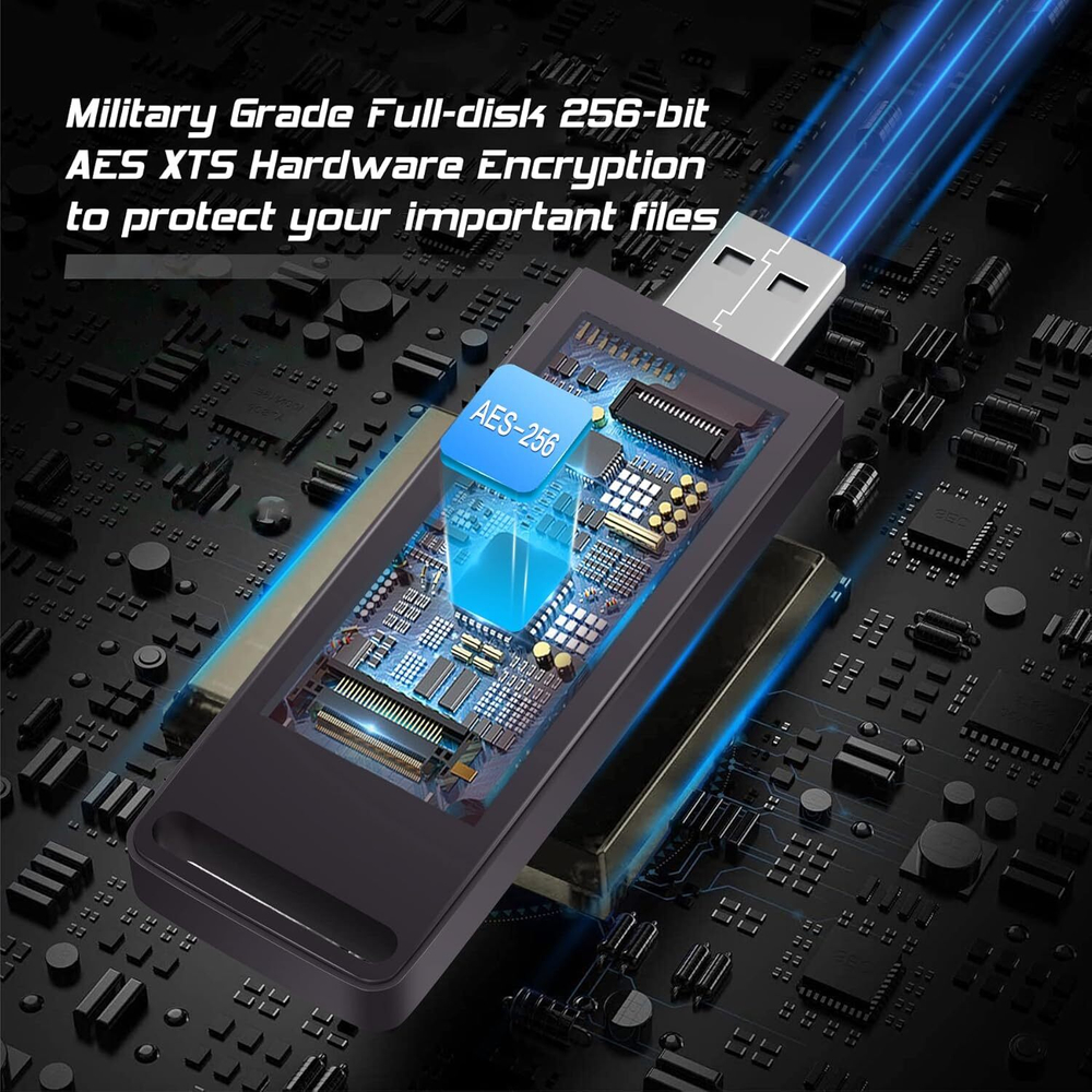INNOPLUS Secure 32GB — Зашифрованная флешка с аппаратным шифрованием 256-bit AES Защита паролем для Windows, macOS, Linux и embedded-систем