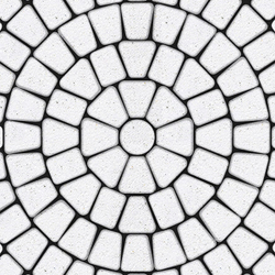 Тротуарная плитка КЛАССИКО (круг) - Стоунмикс Белый, комплект из 3 видов плит
