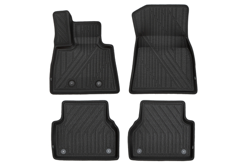 Коврики KVEST 3D в салон AUDI A6, 2018- седан, 4шт. (полистар, черный, черный) KVEST3D02342210K