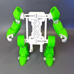 Подставка-экзоскелет для телефона (робот), раздвижная, 3D печать, бело-зеленая