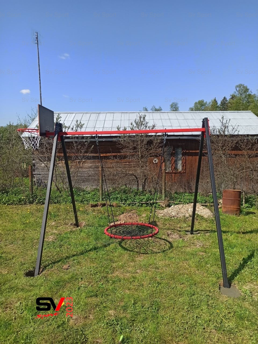 Монтаж уличных качелей Sv Sport