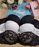 Бюстгальтер с супер пуш-ап чашкой (Размер: 3B) (Цвет: черный)