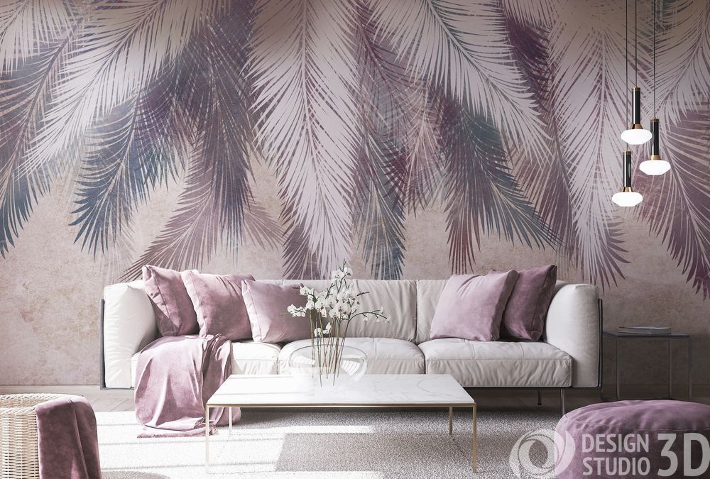 Шаль из ярких листьев 300x270 см