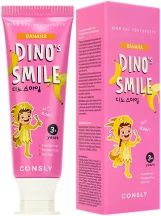 Зубная паста детская с ксилитом и вкусом банана CONSLY Kids Gel Toothpaste Xylitol&Banana 60 гр