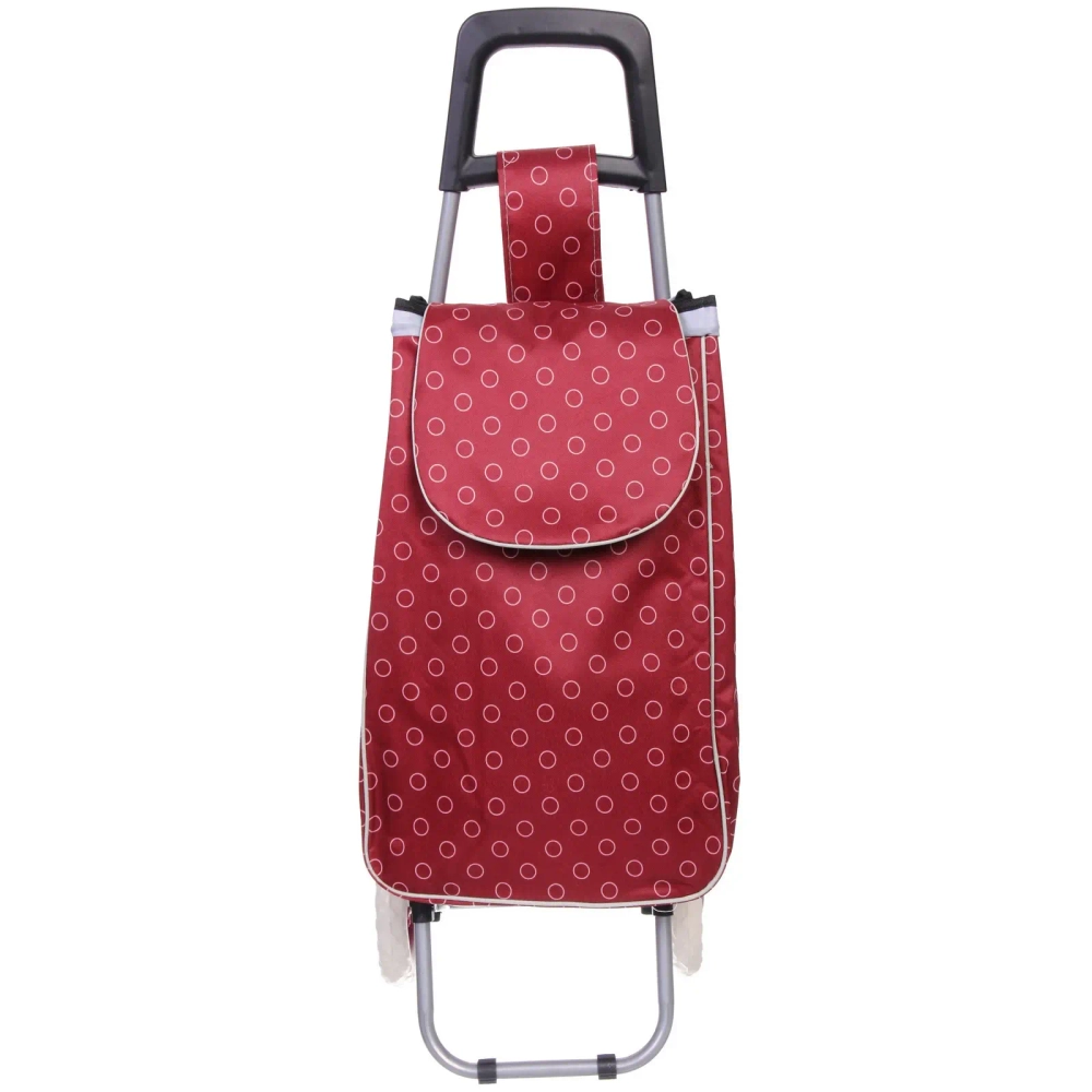 Тележка хозяйственная с сумкой (92*33*27см, колеса 16см,грузоподъемность до 30 кг.) бордо DC308AG3