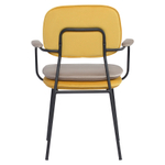 Стул с подлокотниками pea, велюр, желтый/бежевый