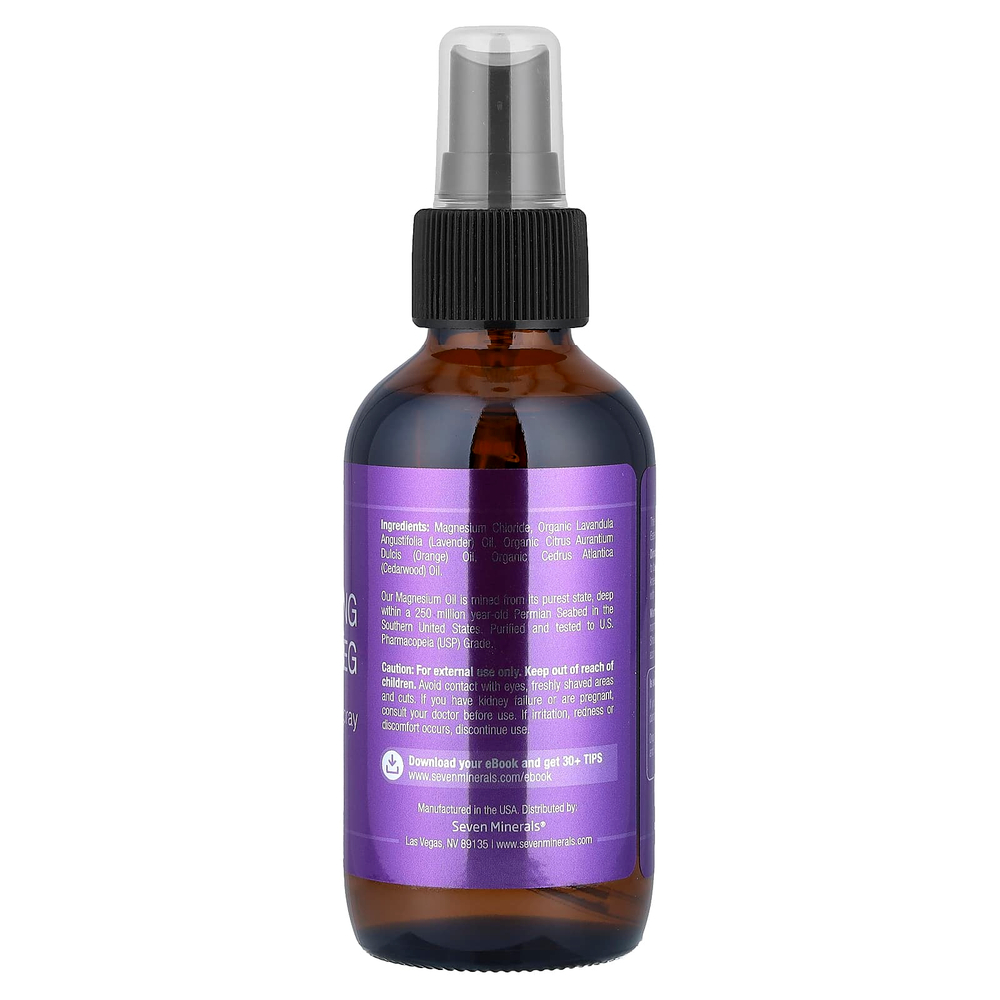 Seven Minerals, спрей с магниевым маслом, расслабляющий для ног, 118 мл (4 жидк. унции)
