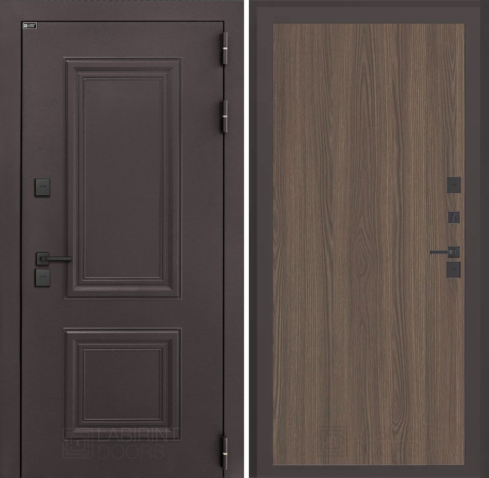 Входная дверь Лабиринт Полярис Лайт - 05 Ясень Темный с терморазрывом