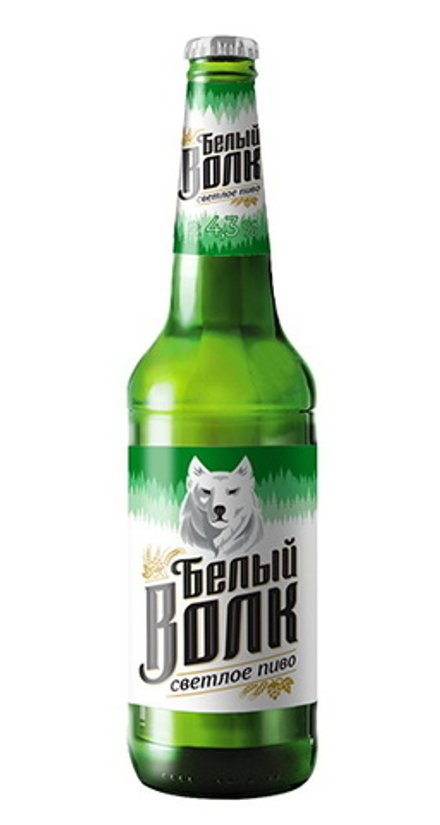 Пиво "Белый волк" светлое 0,45л. Аливария