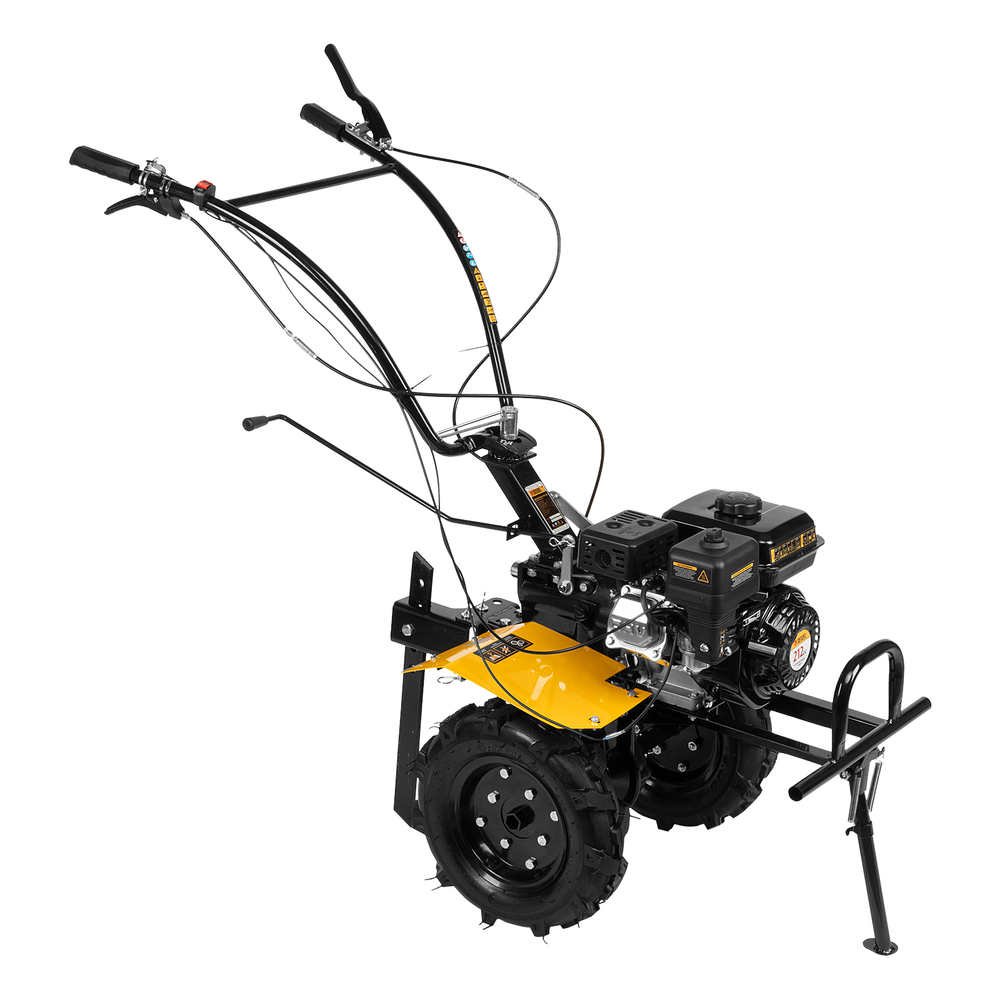 Мотоблок DPT-270X, 7 л.с., диск.сцеп, шир 90 см, глуб 35 см,фрез 3х4,ВОМ,скор 2В/1Н,кол 8" Denzel