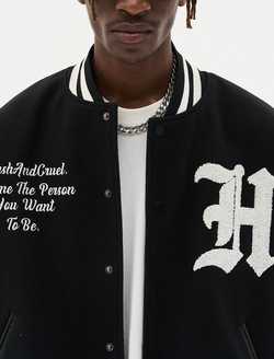 Бомбер HARSHandCRUEL "Gothic Logo" Varsity Jacket
