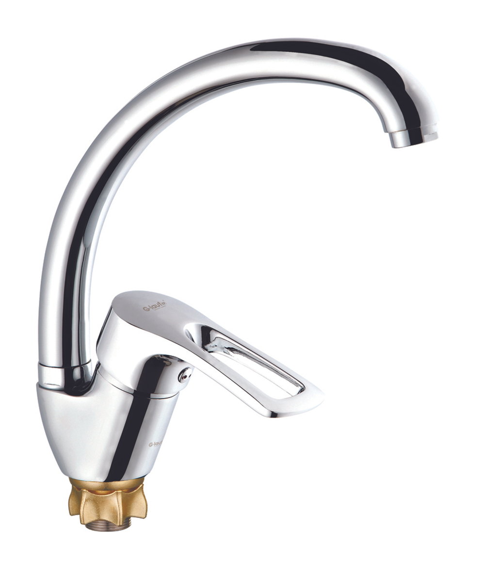 Смеситель для кухни 40к Glauf 8G4-A181 бок.ручка, п/гайку