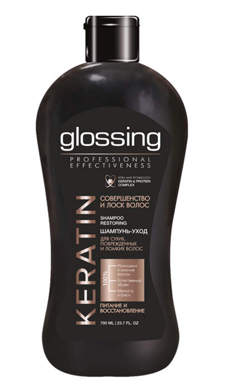 Шампунь Glossing Питание и восстановление 0,7л