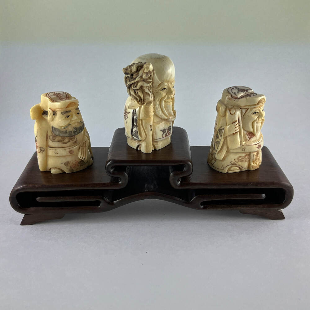 Набор статуэток нэцкэ Три звездных старца