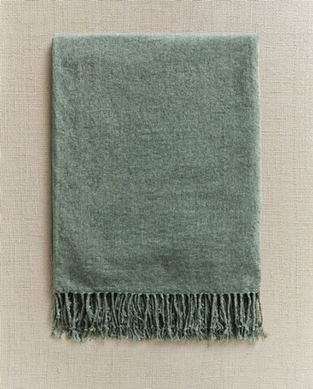 Zara Home - Синель одеяло, зеленый, 140x190 см