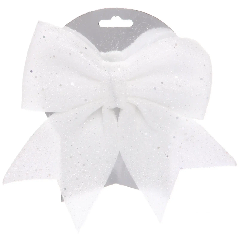 Бант на елку «Нежность» 15*20 см, Белый