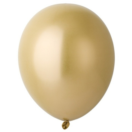 Воздушные шары Весёлая Затея, хром золото, 50 шт. размер 5" #1102-2403