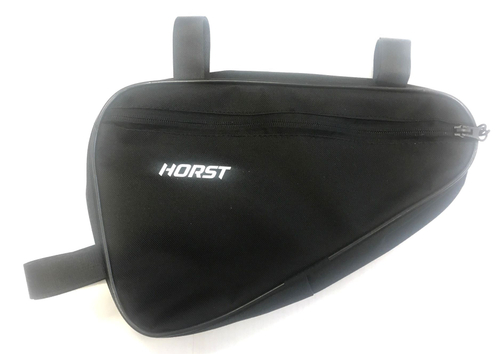 Подсумок подрамный, большой "L" треугольный 31х20х5см, 3 липучки, водоотталк., молния влагозащит, с сетчатым внеш. карманом, черный HORST