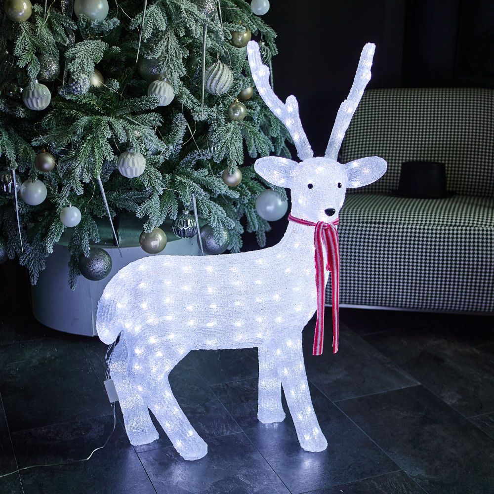 ULD-M6393-200-STA WHITE IP20 DEER-1 Фигура светодиодная Олень-1. 72x97см. 200 светодиодов. Белый свет. Провод прозрачный. TM Uniel