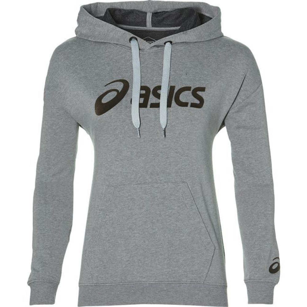 Женская Кофта теннисная Asics Big Asics OTH Hoodie W - mid grey heather/dark grey