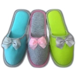 Тапочки домашние женские «Бантики», верх-трикотаж. подклад-хлопок, р 39