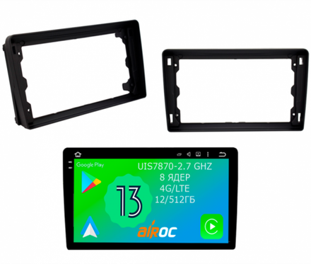 Магнитола для Ford Mondeo 4, Focus 2, S-Max/Galaxy (ШГУ овальное) - Airoc 2K AU-1706 на Android 13, TS20, 12/512Гб, SIM-слот