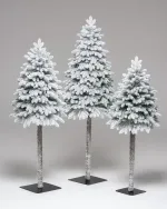 Заснеженная Елка на ножке-стволе "Валдайская" (Литая хвоя) от 1,5 до 2,1 м