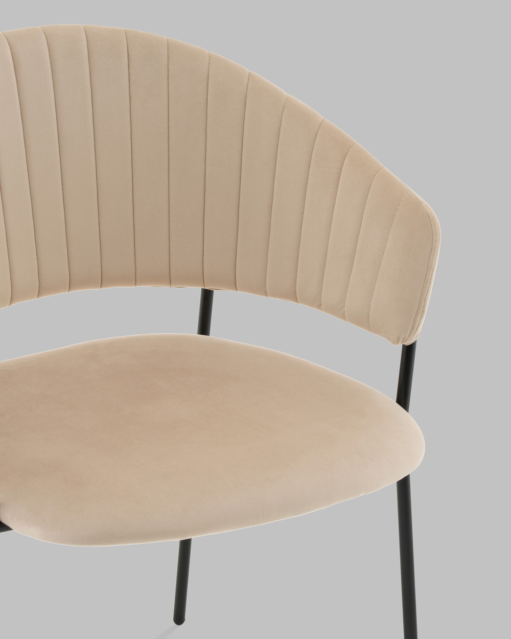 Стул Бруно NEW велюр кремовый