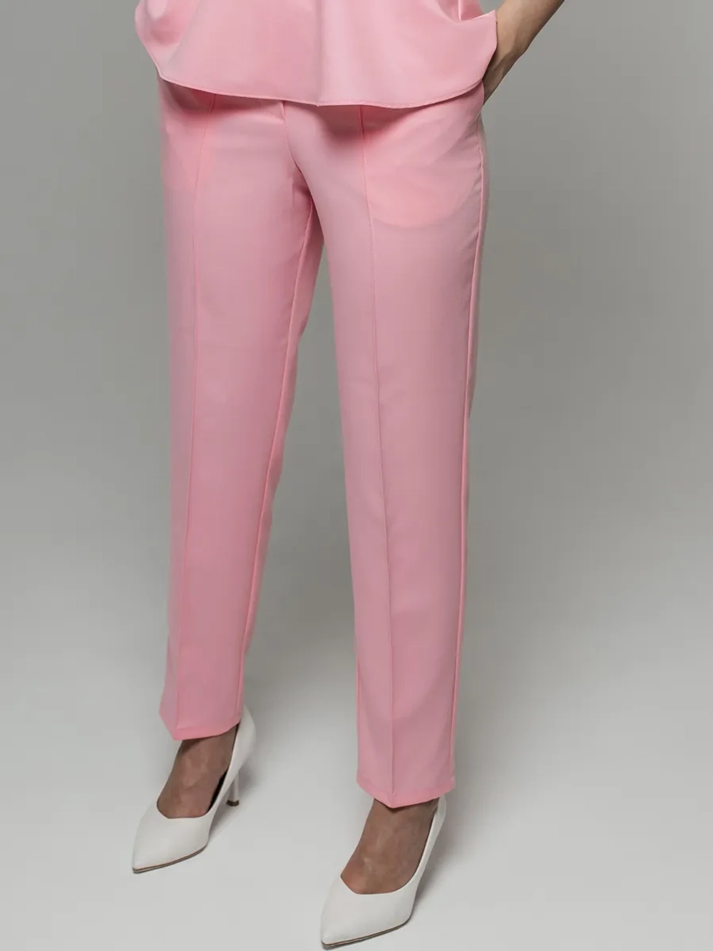 Брюки медицинские розовые стрейч
