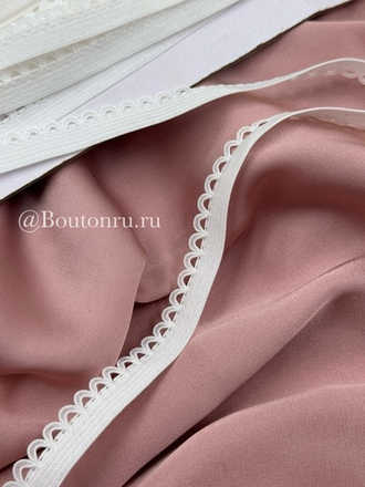 Резинка бельевая ажурная белая 12 мм
