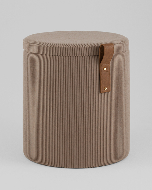 Пуф Руни S с ящиком вельвет коричневый