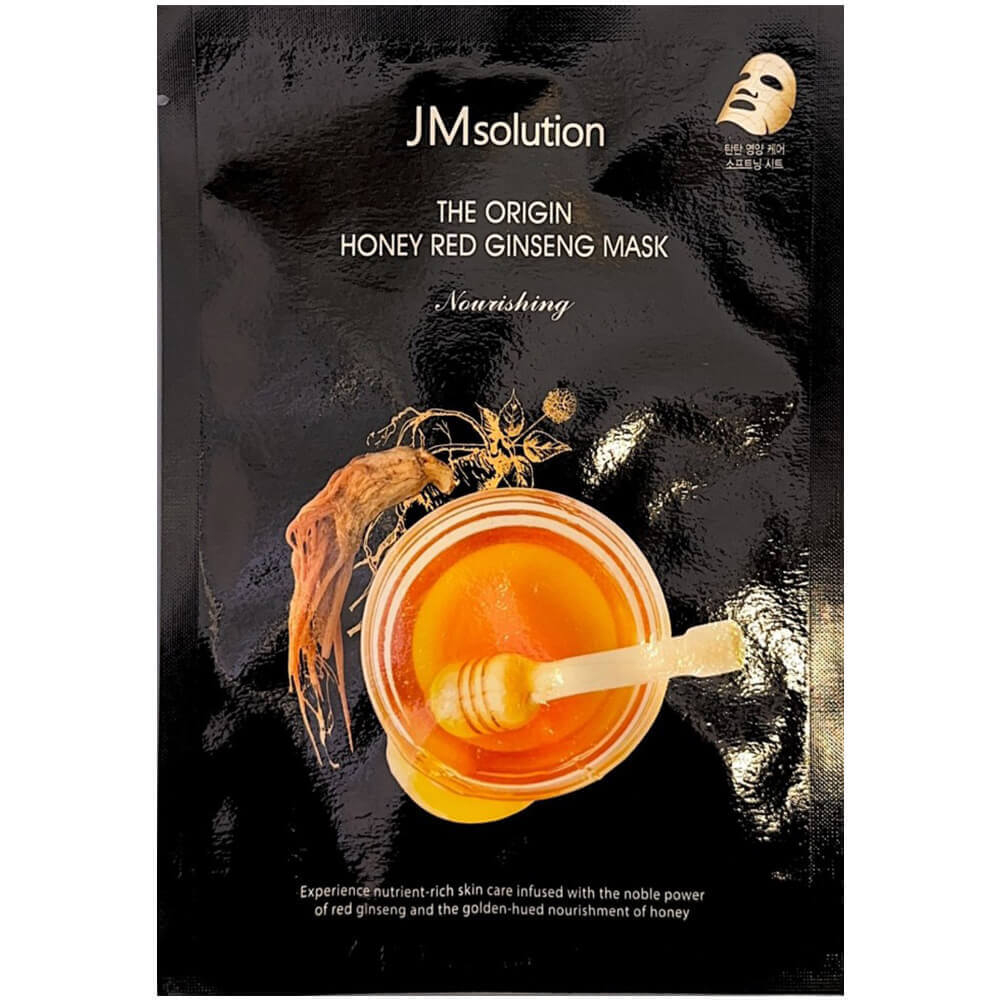 JMsolution Питательная тканевая маска с мёдом и красным женьшенем The Origin Honey Red Ginseng Mask