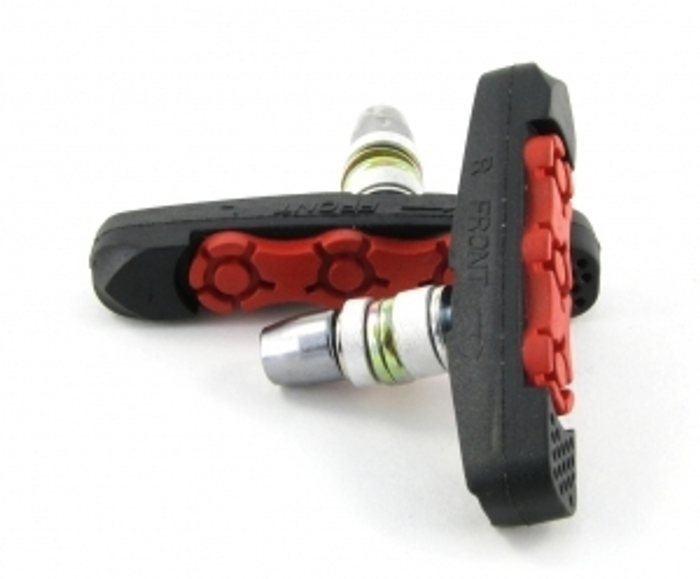Тормозные колодки, пара, черные с красным VB 111-2 black/red (72мм)
