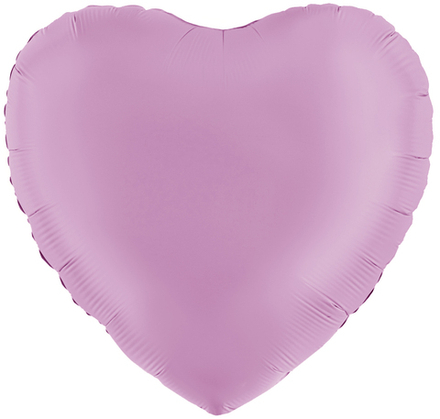 К 18'' Сердце Сиреневый Сатин