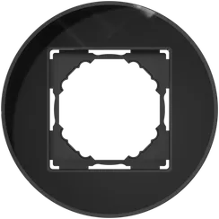 Donel A07 Natural Round Чёрное стекло рамка 1-я, серия DB