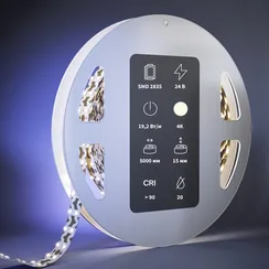 Светодиодная лента Ультра 24В 2835 19,2Вт/м 4000K 5м IP 20 20D227 Led Strip 201227