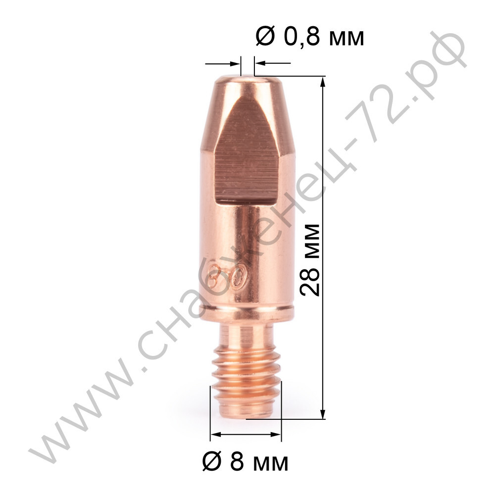 Наконечник FoxWeld М6х28х0.8 (CuCrZr) (140.0054/MD0009-78, пр-во FoxWeld/КНР)