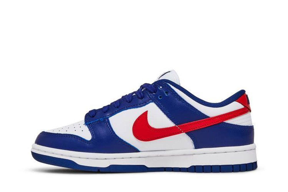 Кроссовки Nike Dunk Low "White And University Red" (Женская размерная сетка)